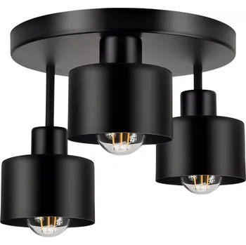 závěsné stropní svítidlo 3×E27 černé