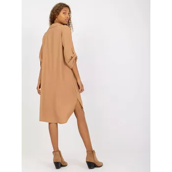 Dámské šaty Šaty DHJ SK 16328.33 camel jedna velikost