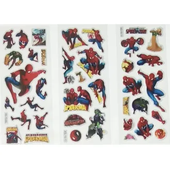 samolepka Bublinové 3D samolepky - SPIDERMAN (C) - 3 Ks (Značka: BANDAI)
