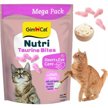 Pamlsek pro kočku Svačinka pro kočky s taurinem GimCat Nutri Taurine Bites Mega Pack 4