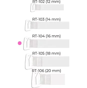 Těhotenské spodní prádlo Silikonová ramínka Julimex 16mm RT 104 průhledný bílý klip 16 mm