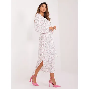 Dámské šaty LK SK 509318 šaty.74 bílá a růžová L/XL