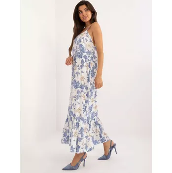 Dámské šaty Šaty DHJ SK 7772.25 bílo-modré jedna velikost