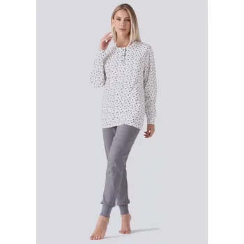 Pánské pyžamo Dámské pyžamo Karelpiu KF7041 Starorůžová 5XL