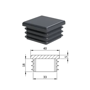 Příslušenství pro plot Krytka plastová 40 x 40 mm, antracit