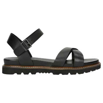 Dámské sandále Černé Dámské Sandály Z Lícové Kůže Wojas 7619651 36