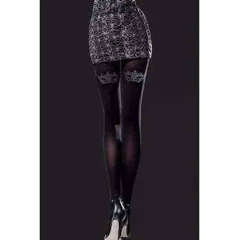 Dámské oblečení Dámské vzorované punčochové kalhoty WENECJA nero 3-M