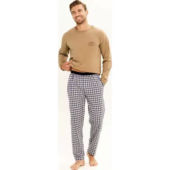 Pánské pyžamo Pánské pyžamo Rob 3298 M-2XL bronz 2XL