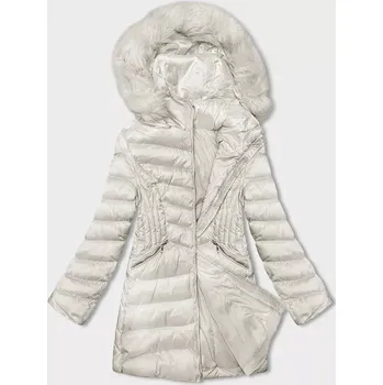 Dámská prošívaná bunda v barvě ecru pro přechodné období (5M3162-254) odstíny béžové XL (42)