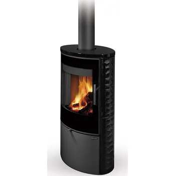 Krbová kamna ROMOTOP SONE G krbová kamna 3,2-8,2 kW, keramika vlnka, červená šarlatová