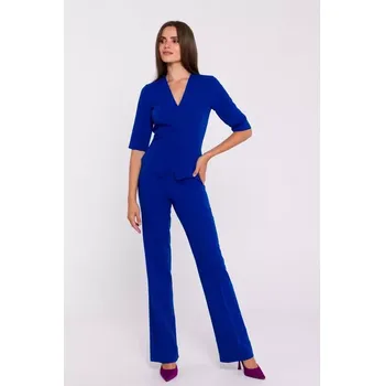 Dámský overall S377 Kombinéza Peplum - královská modř EU XL