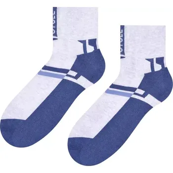 Pánské ponožky Ponožky na kolo 040 bílá/m.džínovina 44-46