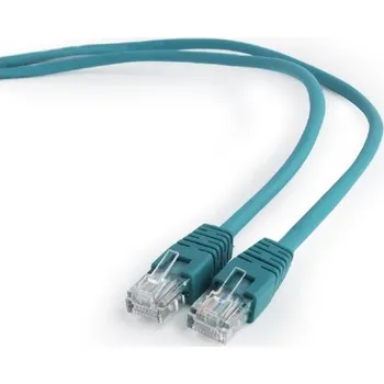 Síťový kabel GEMBIRD kabel patchcord Cat5e UTP 0,25m, zelený PP12-0.25M/G