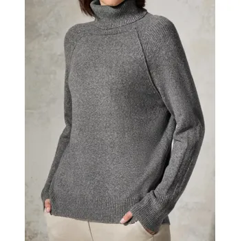 Dámský svetr Cecil šedý svetr s rolákem (Dámský super soft rolák značky Cecil)