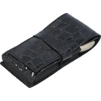 Kožená manikúra a pedikúra croco černá - Solingen Amar černá