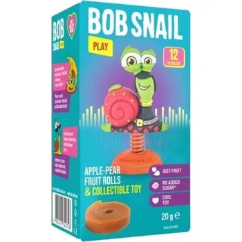 Sušené ovoce Šnek Bob Ovocné rolované plátky jablko a hruška + hračka