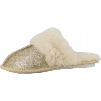 Dámská obuv Dámské Pantofle , zlaté třpytky, chlupaté, teplé vel. 39 B967320