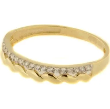 Prsten Zlatý prsten s kamenem ze žlutého zlata