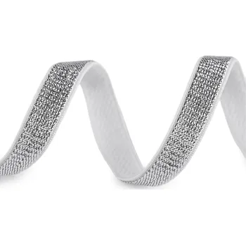 Pruženka brokátová / ramínková šíře 10 mm s lurexem