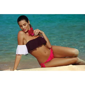 Dámské plavky Horní díl plavek Grace Vigneto-Bianco M-488 (4) - Marko L