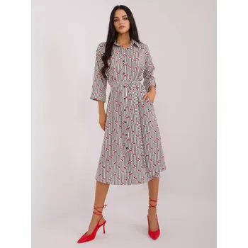 Dámské šaty Šaty LK SK 509673 1.41X bílé a černé S/M