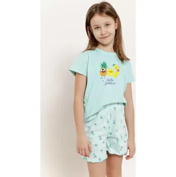 Pánské pyžamo 3385 DÍVČÍ PYŽAMO SWEETY 122-140 zelená 134