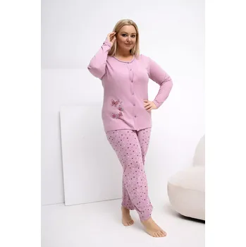Pánské pyžamo Pohodlná pyžama pro plnoštíhlé model 223304 Forever Pink 4XL