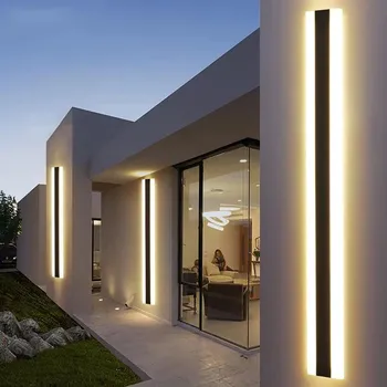 Nástěnné svítidlo LEDSVITI SMART-OTHWQD-5-150/8cm/wide/CCT SMART Černé LED moderní nástěnné svítidlo strip 45W P 150cm/8cm IP20 CCT s čidlem