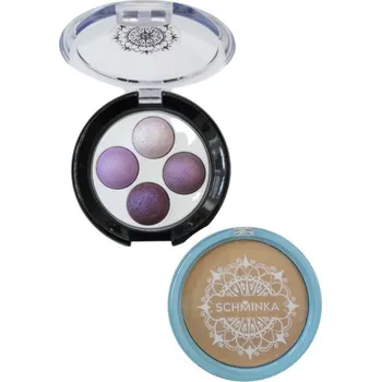 Oční stíny SCHMINKA Zvýhodněný set: Paletka stínů Violet a pudr s kyselinou salicylovou 02
