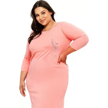 Dámská noční košile Noční košile 3267 Ashley - TARO Růžová 4XL