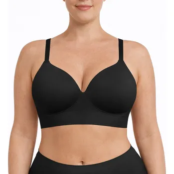 Podprsenka Bezešvá formující podprsenka bez kostic, ČERNÁ Velikost: S