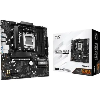 Základní deska ASROCK A620AM PRO-A (použitý) (AM5, amd A620A, 4xDDR5 8000MHz, PCIE 4.0, HDMI, 2xSATA3 +2xM.2, USB3.2 G1, 1x2.5GLAN, mATX), A620AM PRO-A_RMA