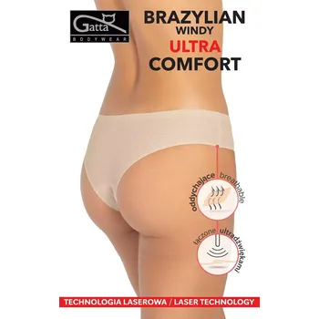 Kalhotky Dámské kalhotky brazilky Gatta 41670 Windy Ultra Comfort černá XL