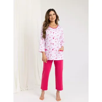 Pánská móda DÁMSKÉ PYŽAMO 723 BIG J/25 Růžová 3xl