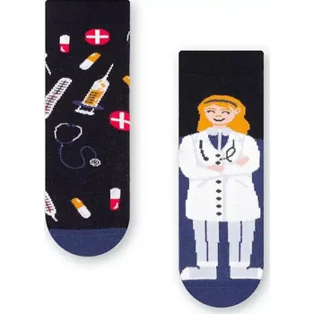 Pánské ponožky Ponožky Steven art.014 Girl Asymmetrical 26-34 šedá světlá melanž 26-28