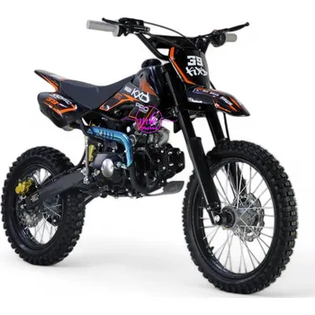malá motorka dirtbike pitbike 125ccm KXD 607 HAWK 17/14 - oranžová (el. start)