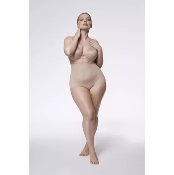 Stahovací kalhotky KALHOTKY S VYSOKÝM PASEM 241 BÉŽOVÁ přírodní XL