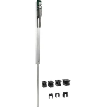 Pohon brány skrytá mechanická zástrč pro křídlové brány LOCINOX® SUBY , stříbrná ZILV - zabudovaný rýgl s tlačnou pružinou, pro profily od 40 mm do 60 mm, různé barvy