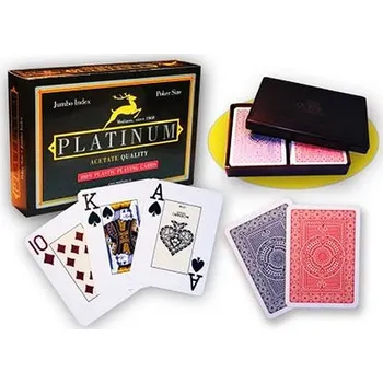 Poker Karty Modiano Platinum Acetate Jumbo index, 2 balíčky