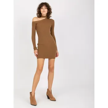 Dámské šaty Dámské šaty NM SK NG 2315 světle hnědé S/M