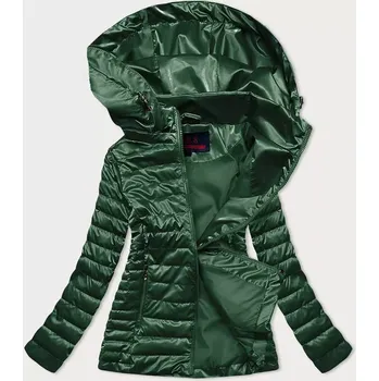 Dámská bunda Zelená dámská bunda s kapucí (2021-11BIG) odstíny zelené 50