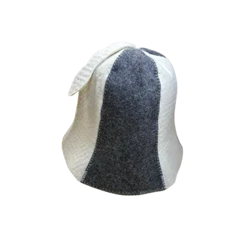 BELUTO Saunový klobouk - šedobílý