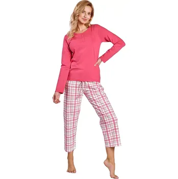 Pánské pyžamo Dámské pyžamo 3222 Daphne - TARO malinová XL