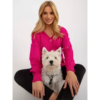 Dámský svetr Dámský kardigan LC SW 8042.08X fuchsiová - FPrice jedna velikost