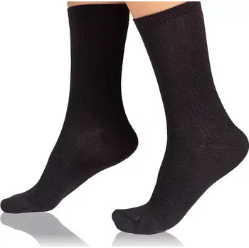Pánská móda Dámské ponožky z modalu FANCY RIB MODAL SOCKS - BELLINDA - černá 35 - 38