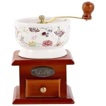 Kuchyňský mlýnek Toro Mlýnek na kávu, dřevo-keramika, potisk květy 263548kv