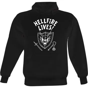 Pánská mikina Pánská mikina s kapucí s potiskem Hellfire Lives – Hawkins DnD vibes pánské