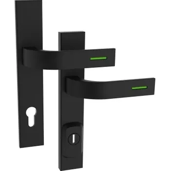 Dveřní kování Bezpečnostní kování - RN4 FONDI LUMINO černá - Černá RAL 9005, 38-50