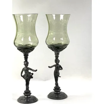 Sklenice Sklenice 0,2l - svatební s cínem - panáček a panenka - 2ks | 54316