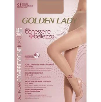 Dámské punčochy Punčocháče Golden Lady Benessere & Bellezza 140 den nero/černá 4-L
